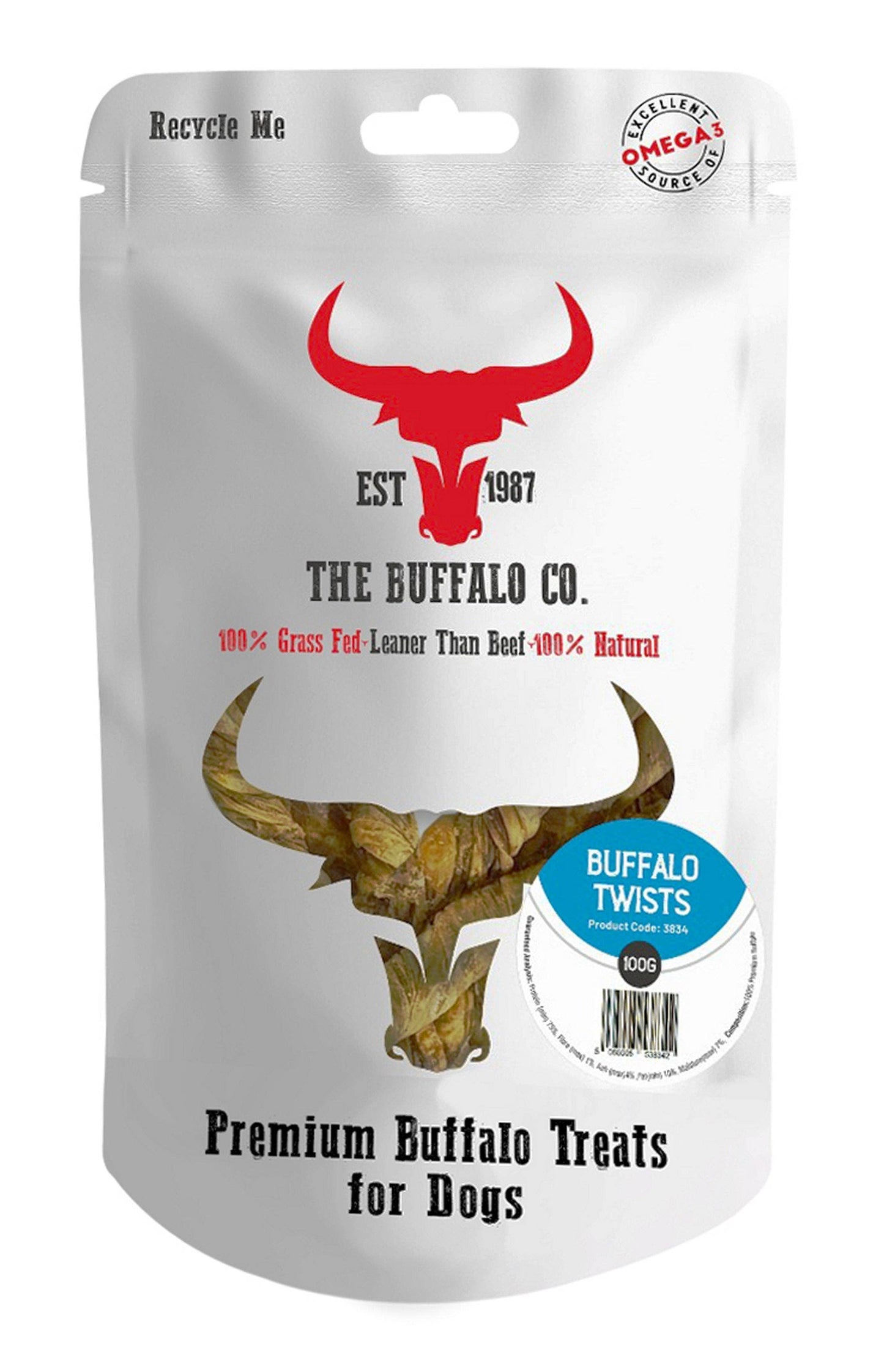 The Buffalo Co. - Buffalo Twists-Dog Treats-100g
