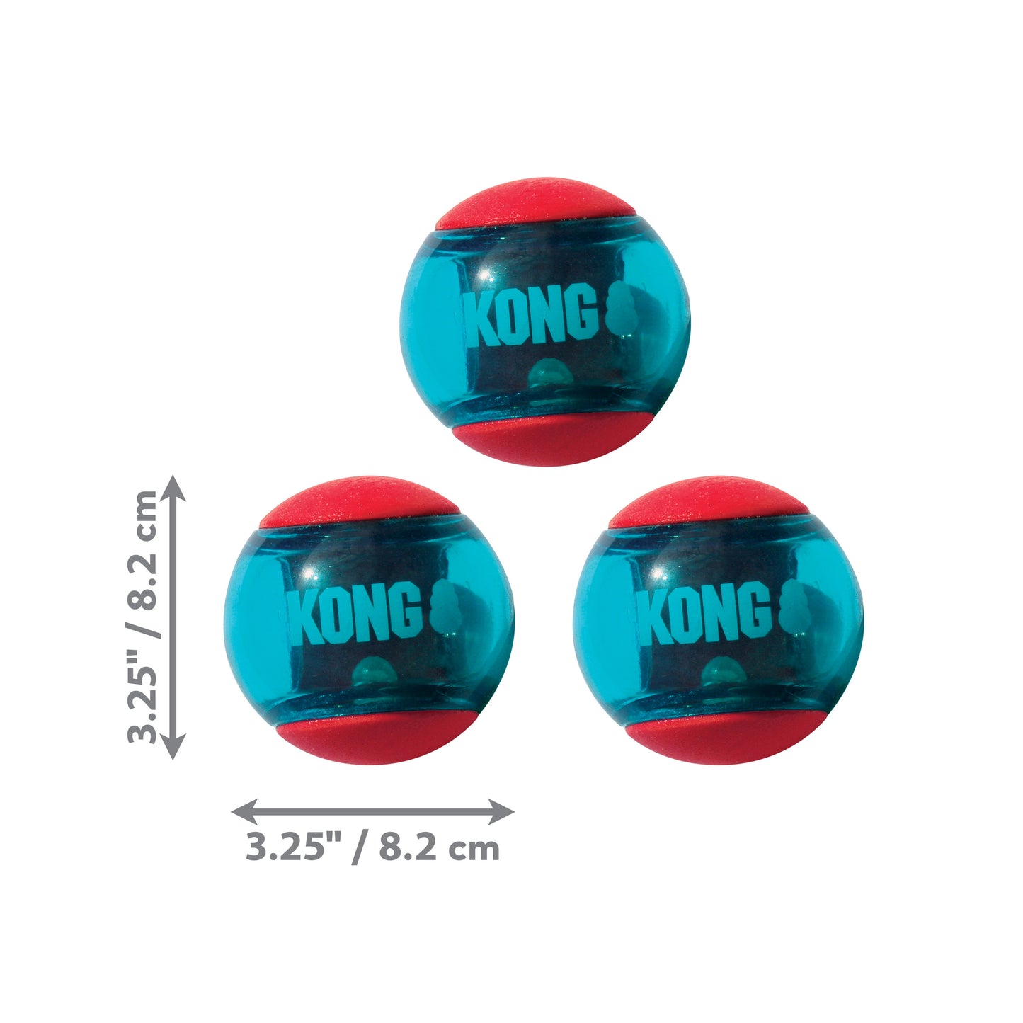 Kong Squeezz Action Balls Red (Med and Large)