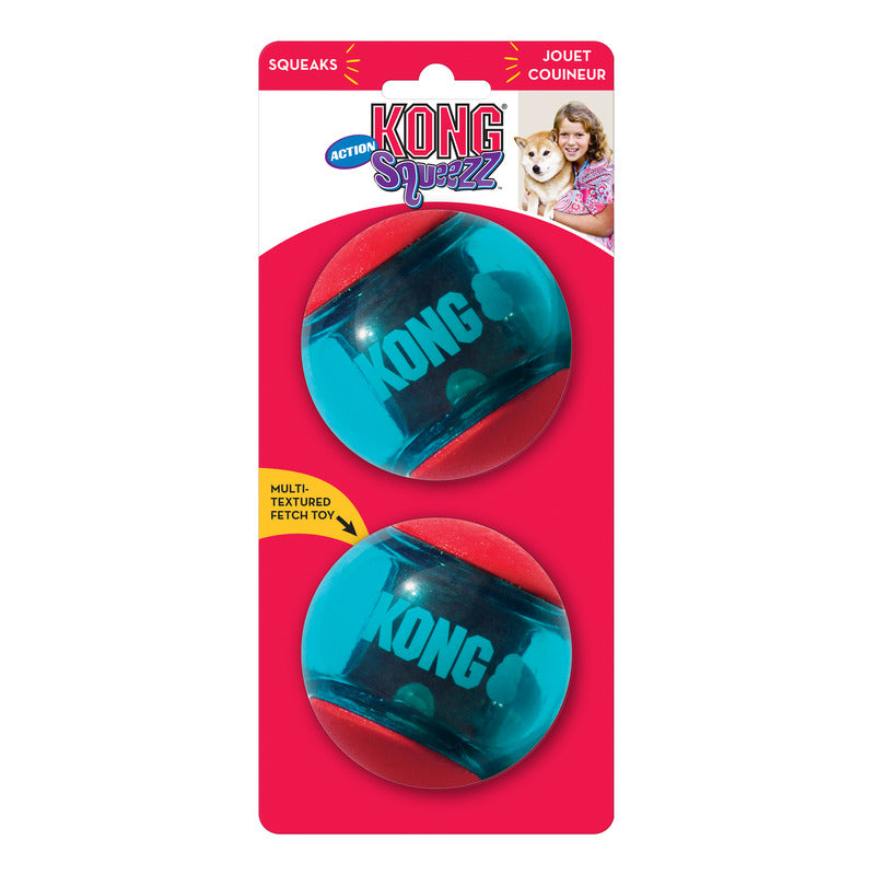 Kong Squeezz Action Balls Red (Med and Large)