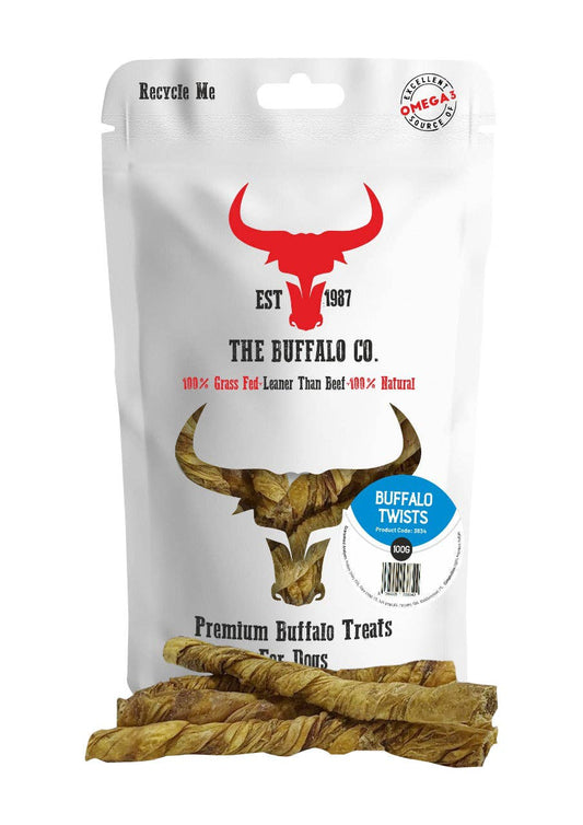 The Buffalo Co. - Buffalo Twists-Dog Treats-100g