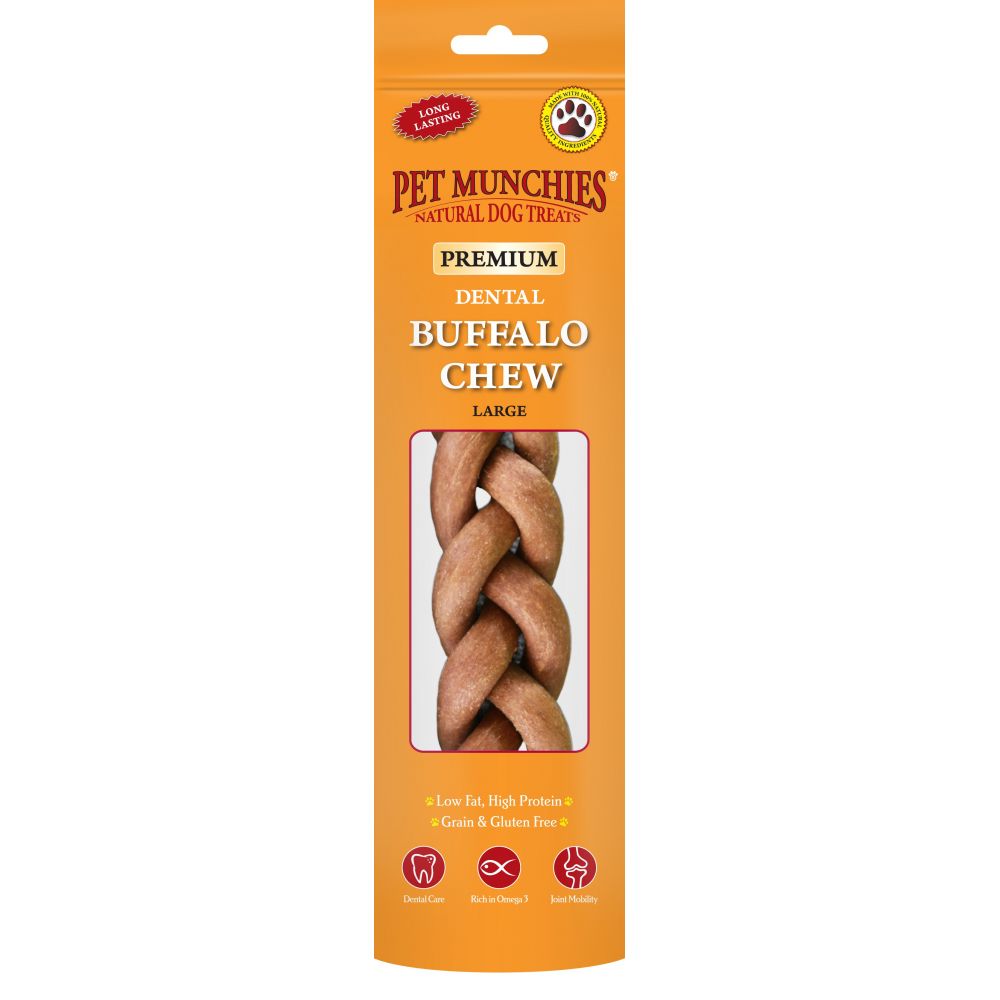 Pet Munchies Large Dental Buffalo Chews 90g