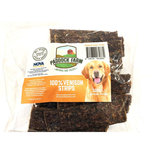 Paddock Farm 100% Venison Strips 500g