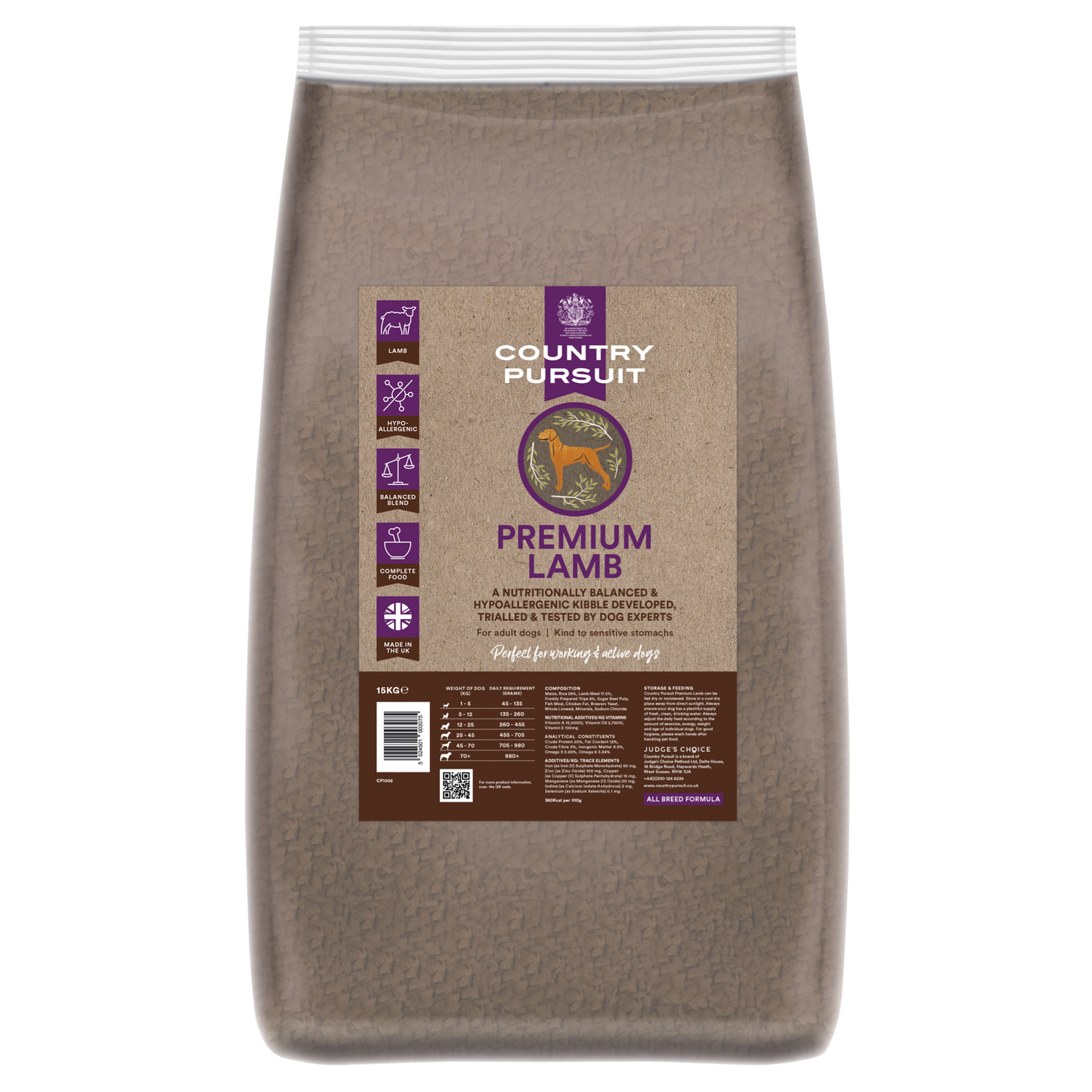 Country Pursuit Lamb, Rice & Tripe 15kg - Premium Range