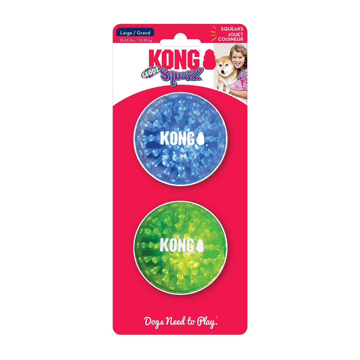 Kong Squeeze Geodz 2pk